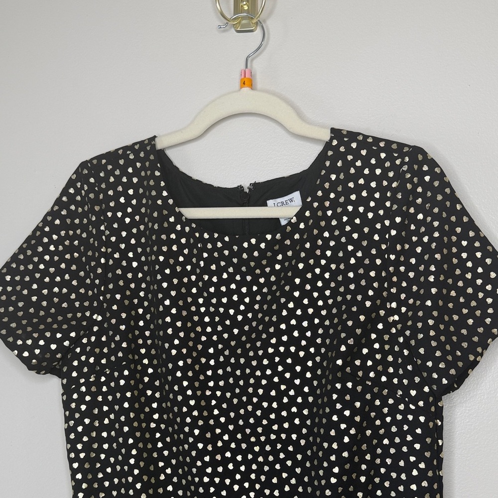 J. Crew Factory Black and Gold Flirty 90’s Y2K Dress Size 4 - Picture 2 of 9